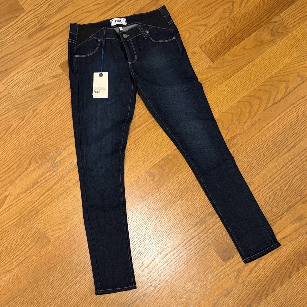 PAIGE Maternity Verdugo Women's Dark skinny Blue Jeans